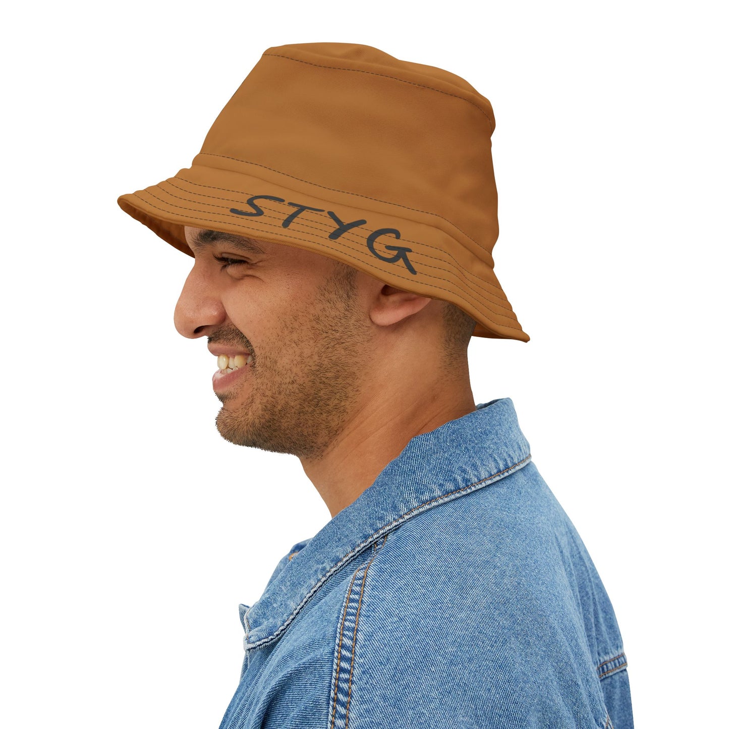 'STYG' Bucket Hat (Light Brown)