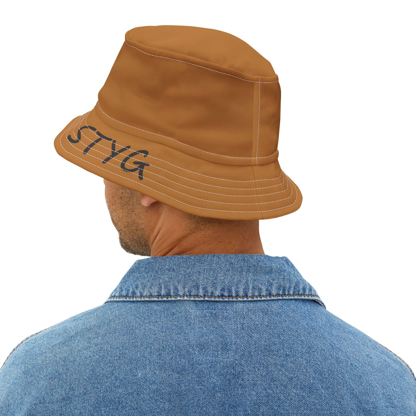 'STYG' Bucket Hat (Light Brown)
