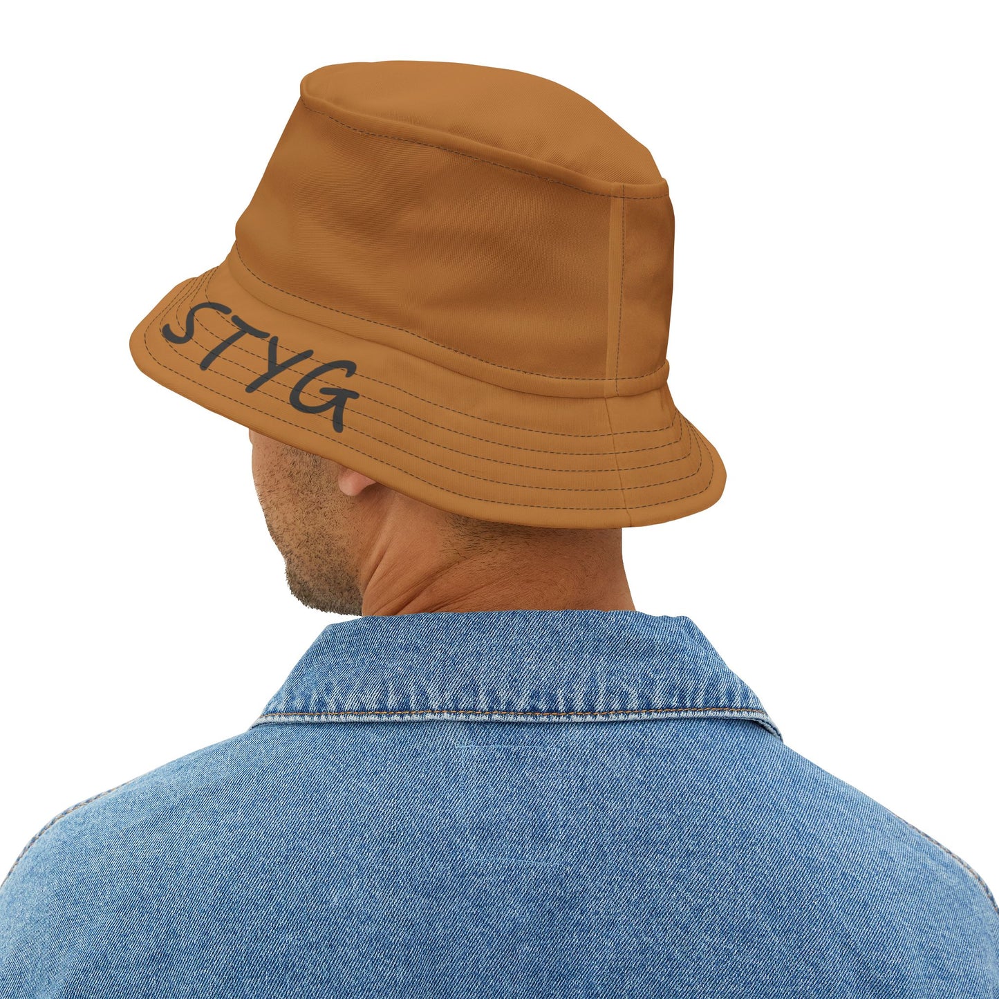 'STYG' Bucket Hat (Light Brown)